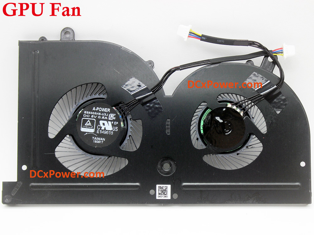(image for) Laptop Internal Fan for MSI GS63 GS73 8RD 8RE 8RF WS63 8SJ 8SK 8SL MS-16K5/16K6/16K7 MS-17B5/17B6/17B7 Series CPU GPU Cooling Inside Left Right Cooler Assembly A-POWER BS5005HS U3I U3J